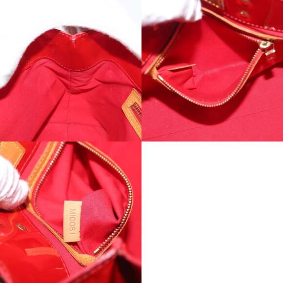 LOUIS VUITTON Monogram Vernis Reade PM Hand Bag Red Rouge M91088 - Picture 12 of 12